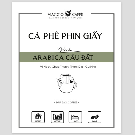 Ca phe Phin Giay Arabica Cau Dat - Drip Bag Coffee Arabica Cau Dat