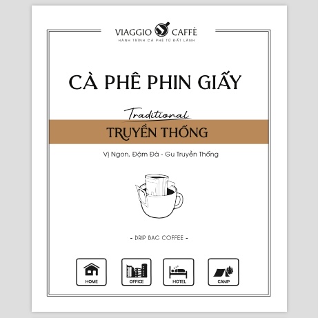 Ca phe Phin Giay Truyen Thong - Drip Bag Coffee Traditional